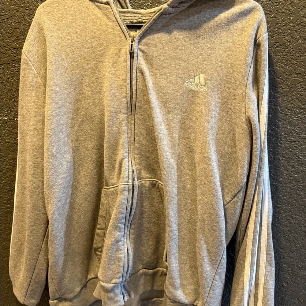 Adidas Women’s Zip-Up Gray Sweater